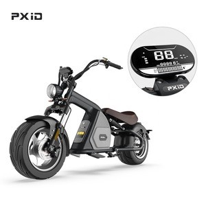 PXID New Version 12 Inch Fat Tire Harlley Electric Motorcycle 2000W Long Range Electric Scooter EEC Approved