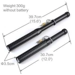 Rechargeable AAA Battery Power Supply LED Swat Self Defensive Waterproof Police Flashlight