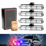 Red yellow blue white car front bumper grille flash light police fireman  DC12V led strobe warning emergency lights