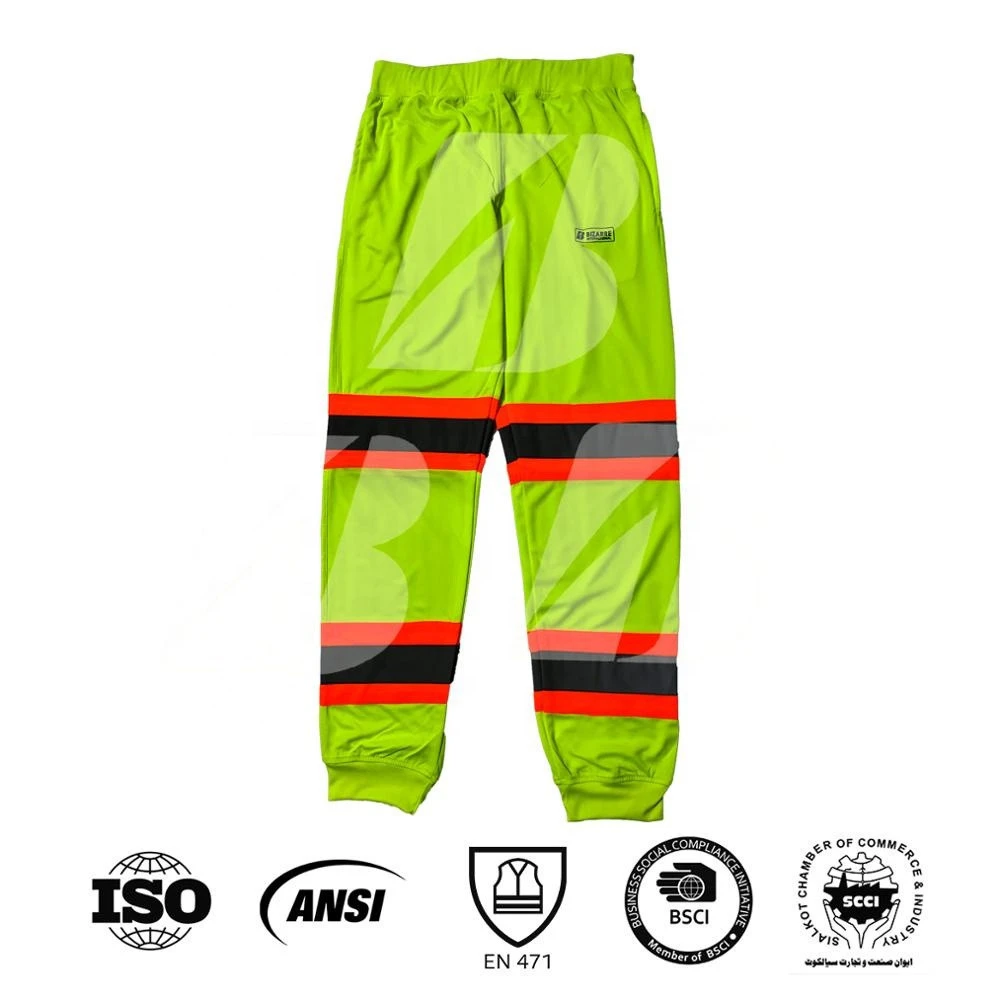 Reflective Safety hi vis High Visibility Workwear Construction ANSI class top quality 100% Polyester trouser 7