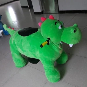 Remote control battery electric motorized plush riding animals walking animal kids ride on toy For Mall
