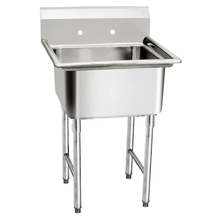 Restaurant Kitchen Equipment Stainless Steel American 3 Compartment Kitchen Sink Table with Left & Right Drain Board Factory