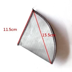 reusable cone stainless steel 800 mesh  pour over paper filter cloth  portable coffee  dripper filter with stand