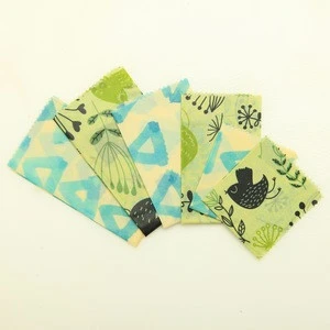 Reusable Silicone Wrap Seal Food Fresh Keeping Wrap Lid Cover Stretch Lid Jungle Party Bees wax wrap