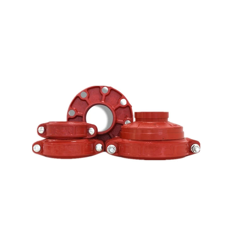 Rigid coupling Flexible coupling Angle pad coupling Grooved concentric reducer Flange adapter made in China