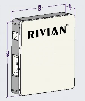 RIVIAN Rechargeable lithium 5kwh battery wall mount powerwall home energy storage bank 48V100Ah LiFePO4 Battery Pack