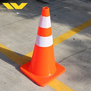 Road Safety Flexible Reflective PVC Traffic Cone 1000mm