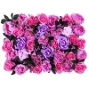 roll up artificial silk rose flower wall backdrop panel for decoration