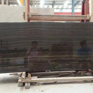 Royal Black Wood Vein Marble Slabs And Tiles China Black Wood Grain Marble