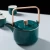 Import Royal Ceramic Peacock Green Tea Pot Water Cup Coffee Set With Gold Rim Handle Nordic from China