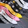 Senlan customized LOGO mobile phone lanyard wrist strap with colorful pattern