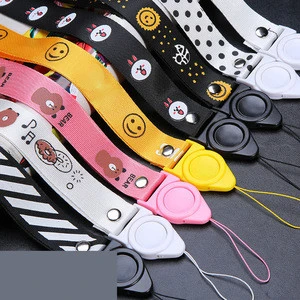 Senlan customized LOGO mobile phone lanyard wrist strap with colorful pattern