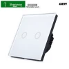 SHENMAO HOT SALE GLASS PANEL 2 GANG TOUCH WIFI LIGHT WALL SWITCH FOR WHOLESALERS