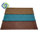 Shingle Type Building Material Stone Coated Metal Roof Tile