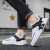 Import shoe manufacturer wholesale round toe platform height increase shoes fashion flat leather sneakers casual men shoes from China