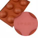 Silicone Pastry & Baking Mold Half Ball with 6-cavity Semi Sphere Silicone Mold  for Jelly Handmade Chocolate Cake Pan