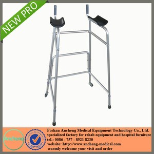 silver finishing aluminum health walker with wheel for easy moving forward for the daily nursing or companion care by ANCHENG