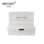SINOART Hot Sale Portable Red Plastic Art Tool Box With Two Layers