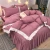 Import Skin-Friendly Solid Color Korean Princess 4Pcs Soft Bed Skirt Bedding Set/ from China