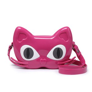 Small cartoon cellphone pouch ladies pvc clutch wallet cute cat cover case handbags coin purse with zipper for women