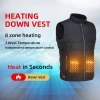 Smart temperature control heating clothing down vest charging jacket with heating female whole body male keep warm in winter