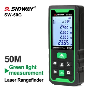 SNDWAY Laser Rangefinder Green Laser  Distance Rangefinder Digital Range finder Laser Tape Distance Ruler Sensor Distance Meter