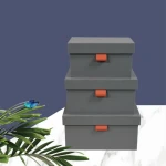 Soft decoration model room simple storage box cloakroom cabinet leather box handicrafts home accessories display box
