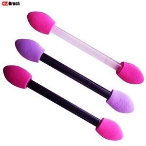 Soft Latex Sponge Eye Shadow Applicator with Transparent Handle for Makeup