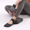 Soft yoga grip toe pilates socks anti slip pilates socks