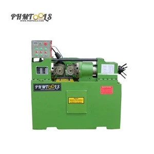 Spindle thread rolling machine for anchor bolts