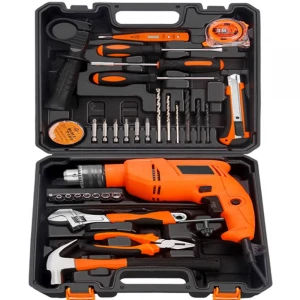Srunv 117 pcs Household Kit Hot Sell Cordless Drill Power Tools And Screwdriver In Black Portable Cases Toolbox