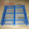 Stackable and mobile storage wire mesh container mesh roller pallet Standard size heavy duty metal pallets galvanized steel pall