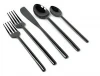 Stainless Steel Black Flatware Set of 5 Pieces (Glossy PVD coated finish)
