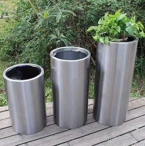 Stainless Steel Flower Pot/garden Pot/planter Pot With Different Shape In Outdoor