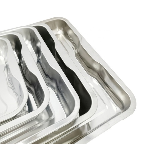 Buy Stainless Steel Large Size Square Shape Plate / Multi-size Food ...