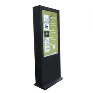 Stand outdoor hd media totem advertising,all weather single screen totem