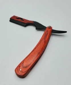 Straight Blades Barber Shaving Razor Folding Pocket Knife Fine Cutting