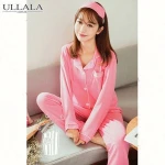 Stylish Woman sleepwear nightclothes, cotton silk gir setsl pajamas
