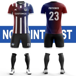 Sublimation Printed Football Shirt Men&#39;s custom  Soccer Jerseys Soccer Kits Uniform School team Soccer Sports wear