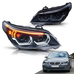 Superior quality car lighting system led headlight front unique led headlight car headlamp fit  for 2003-2010 BMW 5 E60