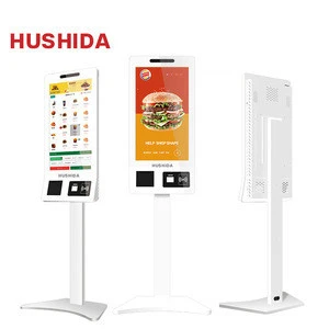 Supermarket self checkout machine kiosk manufacturer 32 inch  touch screen selfservice  payment ticket kiosk