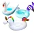 Import Swan cartoon swim ring inflatable baby swimming ring from China