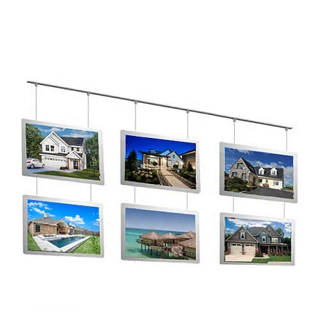 Sydney Real Estate Agent Acrylic a3 a4 Window Led Backlit Display Cable Window Signs Illuminated Board a4