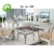 Import TH306 Simple style metal glass dining table set banquette dining room furniture from China