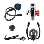 Thaistone 5piece diving valve head set suitable for 1L scuba diving Snorkel mask connector Copper Valve and Aluminium Regulator