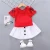 Import The butterfly sleeves children clothes T-shirt  girls clothing set 2 year old girl Summer clothes from China