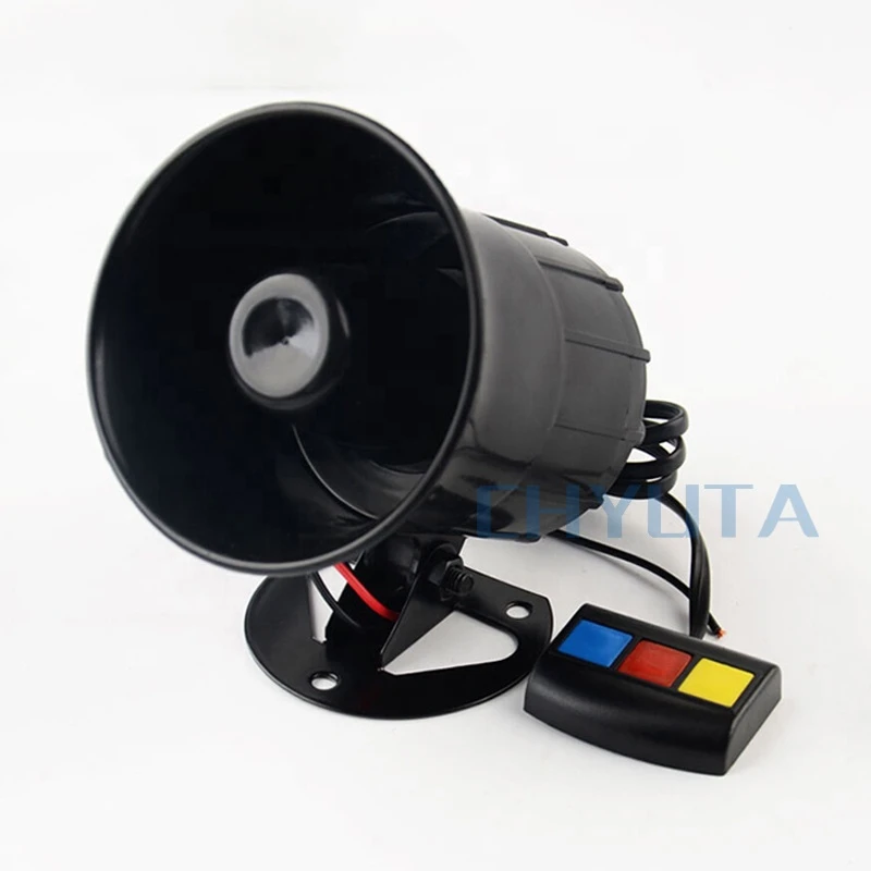 Three Tone Sound horn 30W 12V Loud Car Motorcycle horn Warning Alarm Police Fire Siren Horn Speaker System