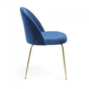 Throne dining chair  egg velvet covers upholstered brass legs dining room furniture restaurant chair LP-007