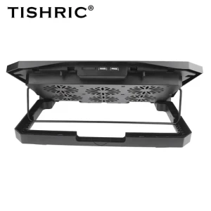 TISHIRC 2200RPM Laptop Cooler 7CM Six Fans Air Radiator 7-speed Height Adjustment Gaming Notebook Cooler For 12-17 Inch Stand