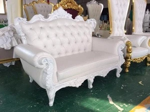 Top Quality Luxury Hand Carve Royal Throne Wedding Sofa For Living Room